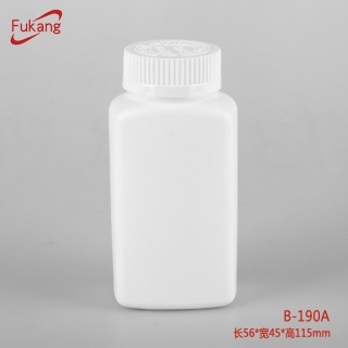 190ML HDPE长方形保健品塑料瓶 藿香正气丸包装盒 东莞厂家直销B-190A