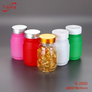 PET大肚异型瓶 广口透明分装瓶 塑料药瓶 200ML保健品瓶B-200D